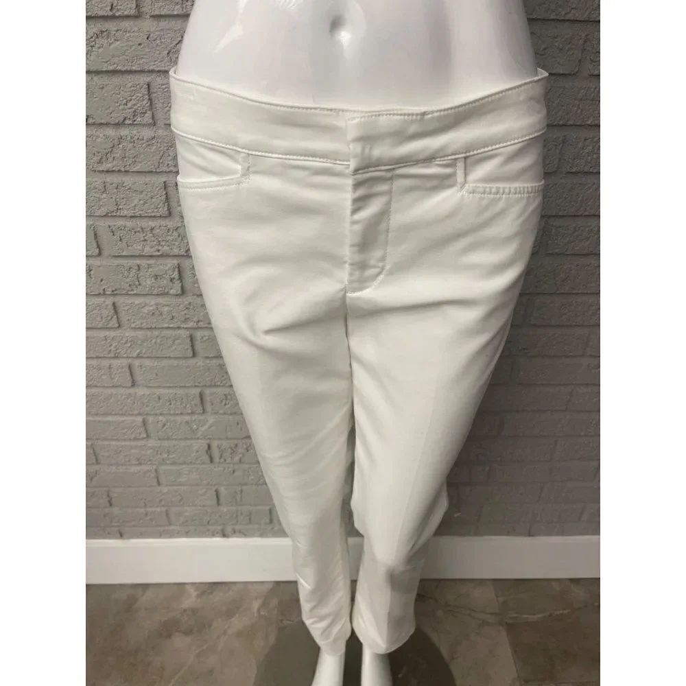 Chaps White Ankle Length Pant Size 6